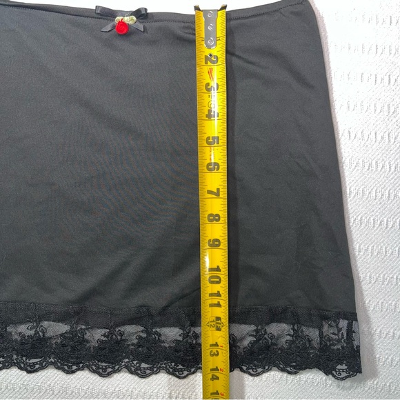 Womens Y2K Mini Skirt Size M Black Coquette Grunge Whimsigoth Lacy - Picture 5 of 6